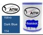 Preview: Volvo, Dark Blue, 114: 500ml Lackdose, von ATW Autoteile West.